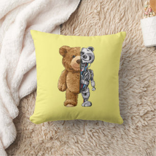 Half Bear Half Robot Cushion
