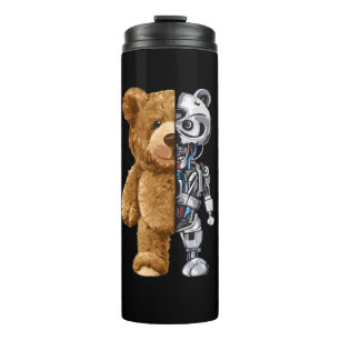 Half Bear Half Robot Thermal Tumbler