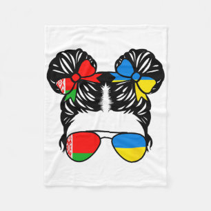 Half Belarusian Half Ukrainian Girl Belarus Kids H Fleece Blanket