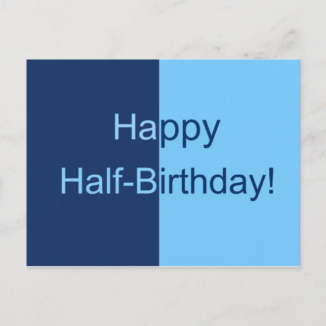 Half Birthday Card (Front)