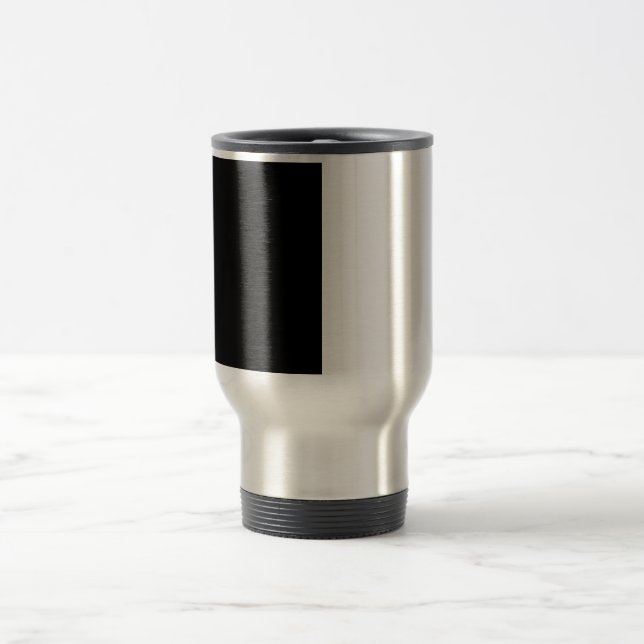 Half Black And Half White Middle Customise This Travel Mug (Center)