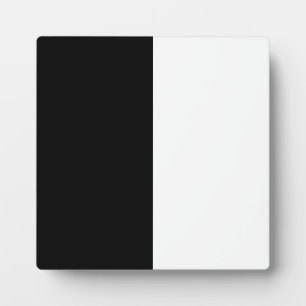 Half Black And Half White Stripes Plaque