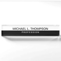 half-black half-white Desk Nameplate