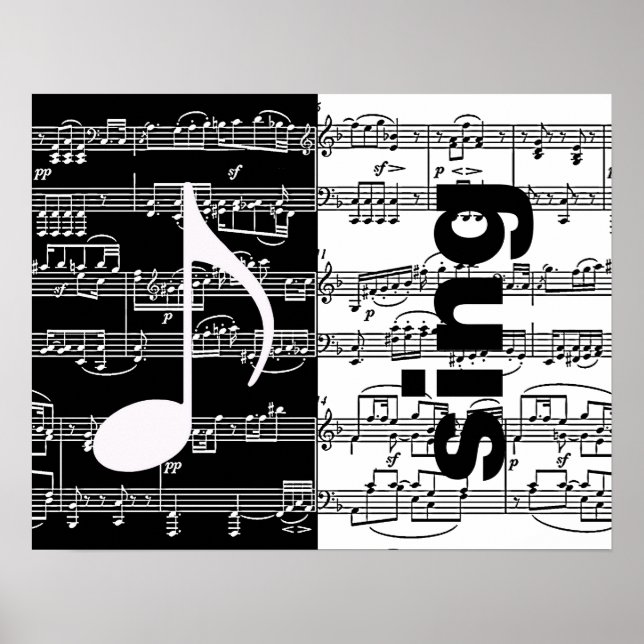 half black/white sing music poster (Front)