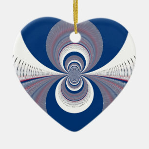 Half Blue Ceramic Tree Decoration