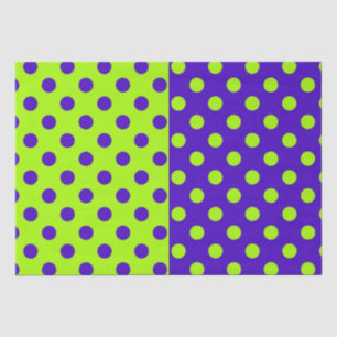 Half Blue Green Polka Dots Pattern Design Tissue Paper
