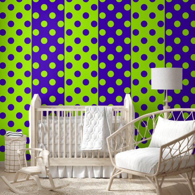 Half Blue Green Polka Dots Pattern Design  Wallpaper (Creator Uploaded)