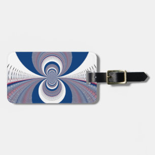 Half Blue Luggage Tag
