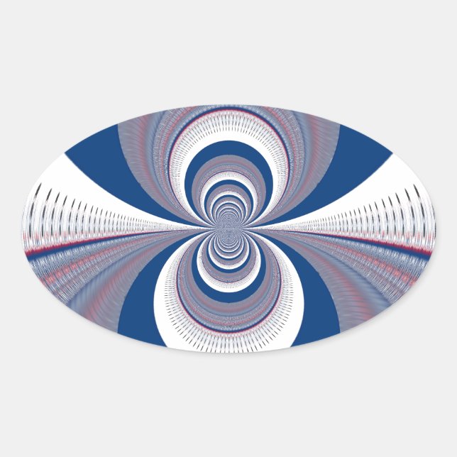 Half Blue Oval Sticker (Front)