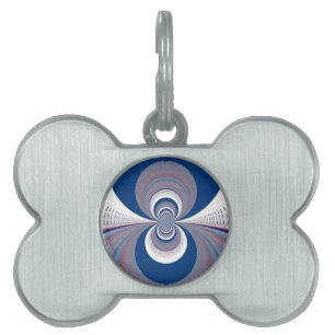 Half Blue Pet Tag
