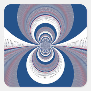 Half Blue Square Sticker