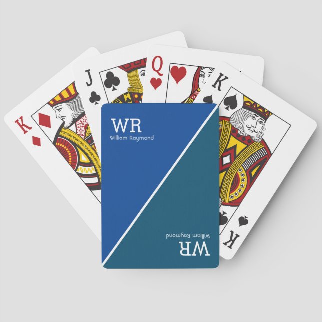 Half-Blue Two Tones playing cards (Back)