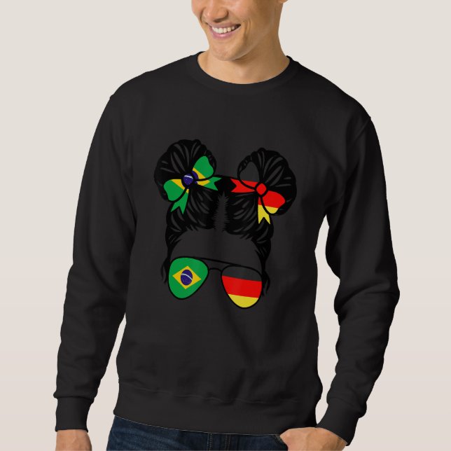 Half Brazilian Half German Girl Brazil Kids Sweatshirt (Front)