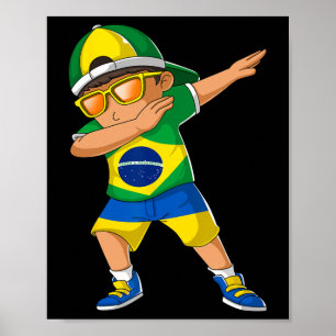Half Brazilian Half Ukrainian Boy Kid Brazil Ukrai Poster