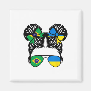 Half Brazilian Half Ukrainian Girl Brazil Kids Magnet
