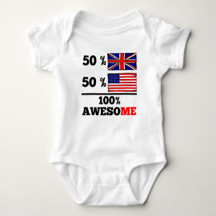 Half British Half American Baby Bodysuit