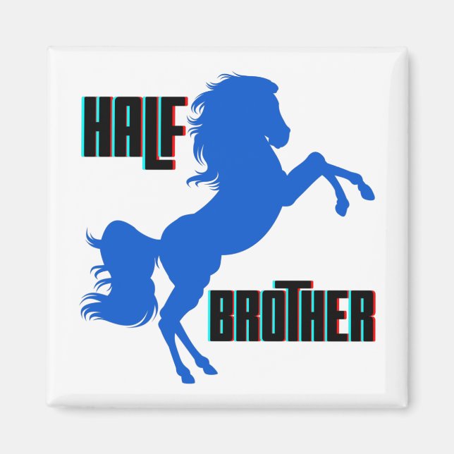 Half Brother Horse Rearing Magnet (Front)