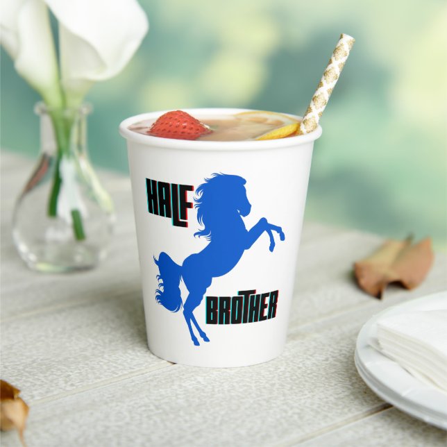 Half Brother Horse Rearing Paper Cups (Insitu)