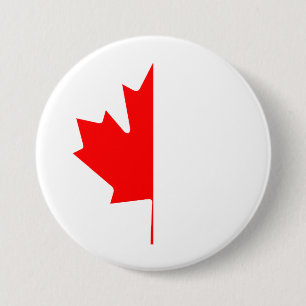Half Canadian Maple Leaf ,canada,july,1,canada day 7.5 Cm Round Badge