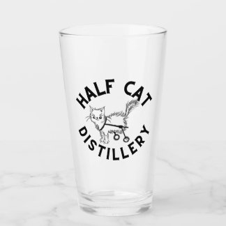 Half Cat Pint glass