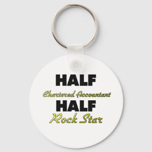 Half Chartered Accountant Half Rock Star Key Ring