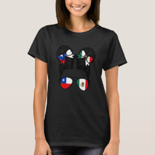 Half Chilean Half Mexican Girl Chile Kids Heritage T-Shirt