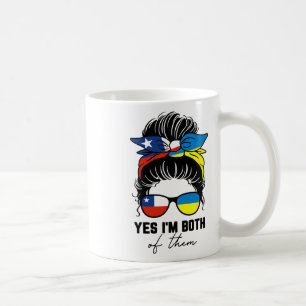 Half Chilean Half Ukrainian Girl Chile Ukraine Fla Coffee Mug