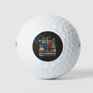 Half Christmas Half Hanukkah Christmukkah Funny  Golf Balls