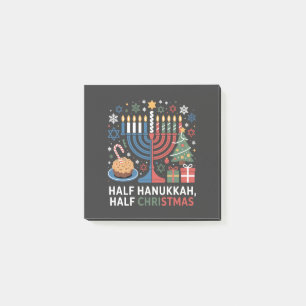 Half Christmas Half Hanukkah Christmukkah Funny  Post-it Notes