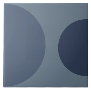 Half Circle Pattern Modern Blue Geometric Tile