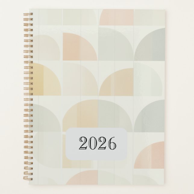 Half circle variations in neutrals HP Laptop Skin Planner (Front)