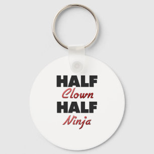 Half Clown Half Ninja Key Ring