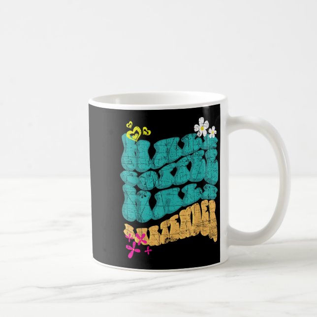 Half coffee half bartender coffee lover distressed mug (Right)