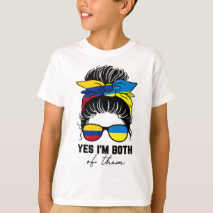 Half Colombian Half Ukrainian Girl Colombia Ukrain T-Shirt