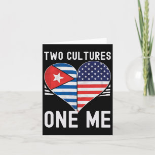 Half Cuban Half American Usa Flag Cuba America  Card