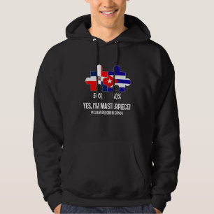 Half Cuban Half Dominican Flag Map Combined Cuba R Hoodie