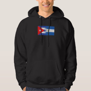 Half Cuban Half Nicaraguan Flag Cuba Nicaragua Hoodie