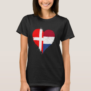Half Danish Half Dutch A Denmark Netherlands Flag T-Shirt
