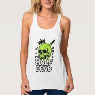 Half Dead Skull Halloween Vintage Engraving Shirt