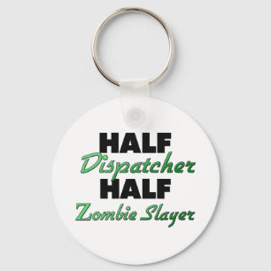 Half Dispatcher Half Zombie Slayer Key Ring