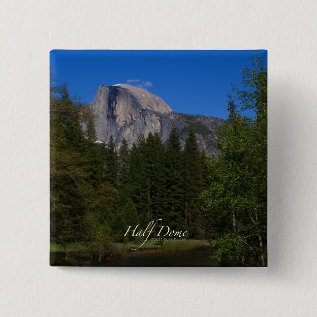Half Dome 15 Cm Square Badge (Front)