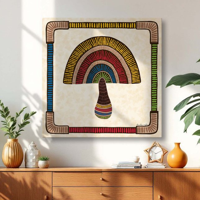 Half Dome Abstract Mushroom Canvas Print (Creator Uploaded)