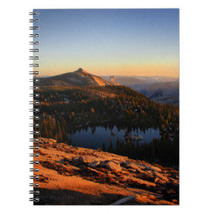 Half Dome and Clouds Rest at Sunset - Yosemite Spiral Notebook