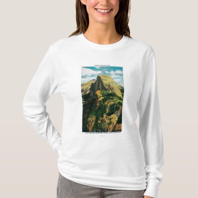 Half Dome and Cloud's Rest from Glacier Point T-Shirt (Front)