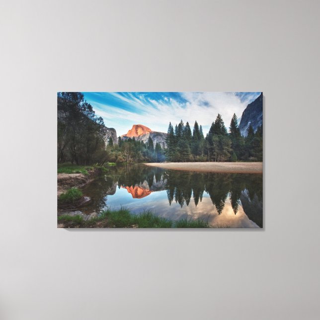 Half Dome and Merced Canvas Print (Front)