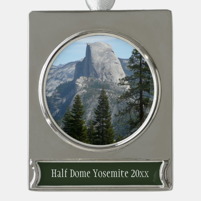 Half Dome from Panorama Trail I Silver Plated Banner Ornament (Front)