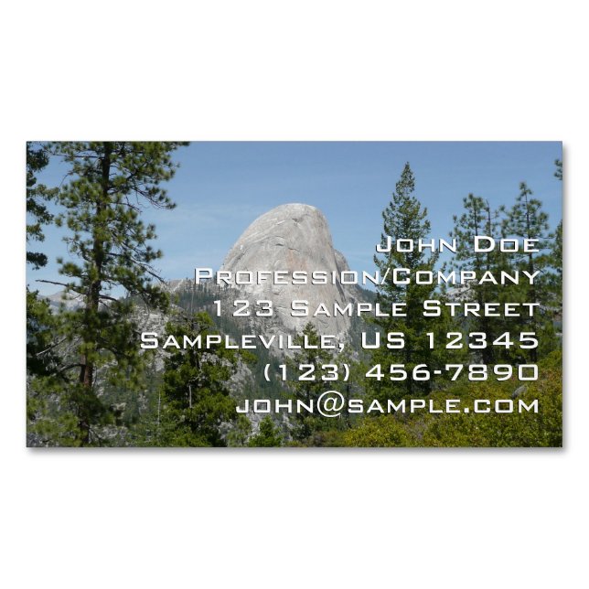 Half Dome from Panorama Trail II Magnetic Business Card (Front)