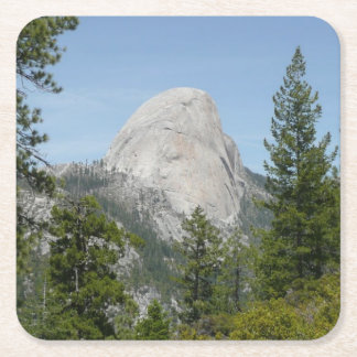 Half Dome from Panorama Trail II Square Paper Coaster