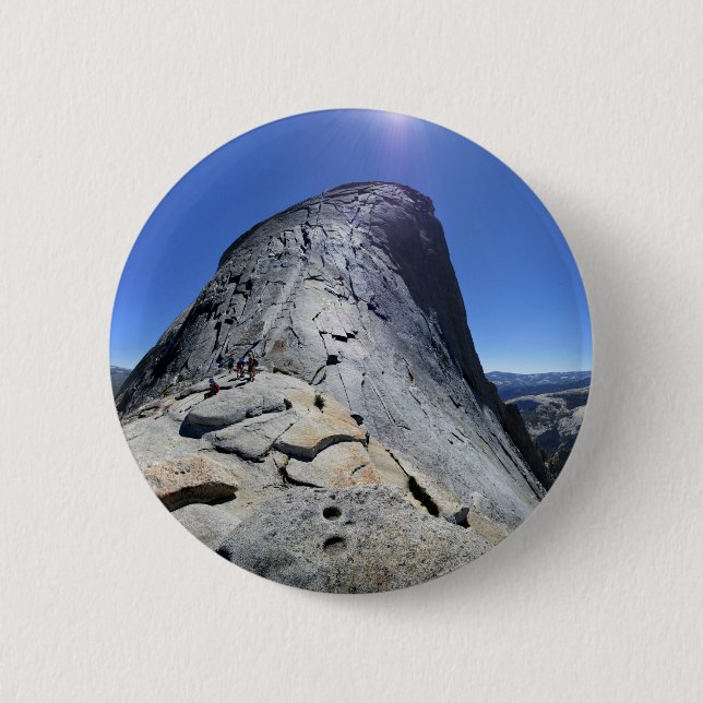 Half Dome from the Base of the Cables - Yosemite 6 Cm Round Badge (Front)