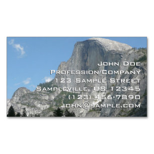 Half Dome from the Side in Yosemite National Park Magnetic Business Card